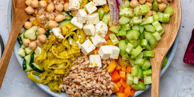 Mediterranean Style Chopped Salad With Oregano Vinaigrette Kitchn