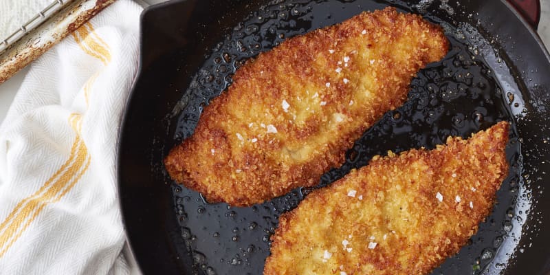 One Pan Crispy Parmesan Chicken Cutlets Recipe Kitchn