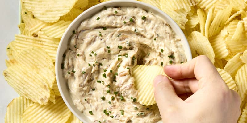 French Onion Dip Potato Bake