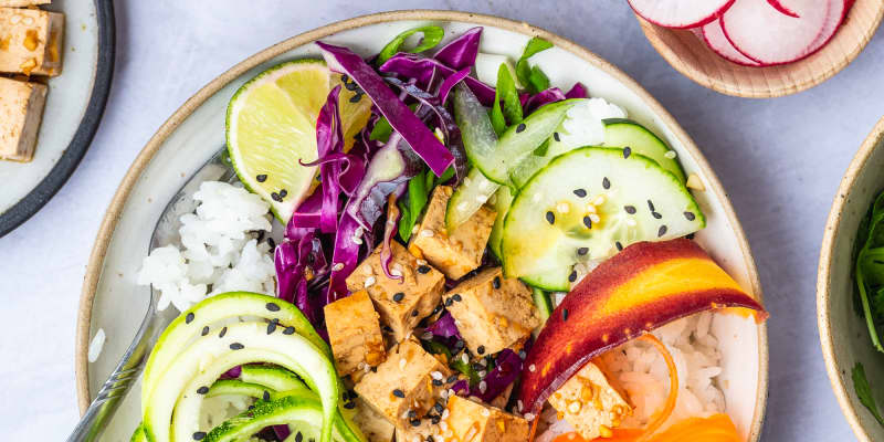 Sesame Ginger Tofu Poke Bowl Kitchn