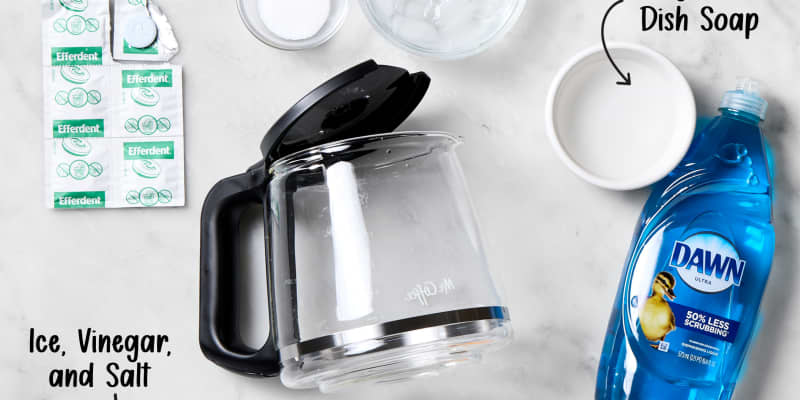 Clean glass coffee pot hot sale