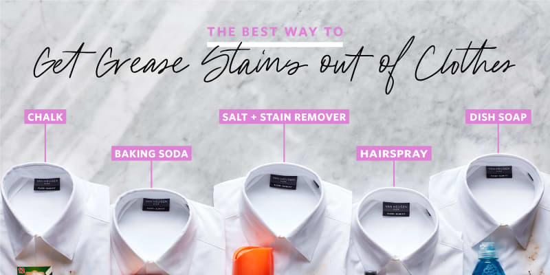 How to get grease store out of clothes