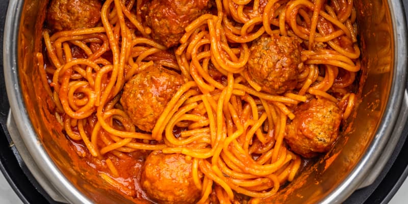 Instant Pot Spaghetti and Meatballs Recipe The Kitchn