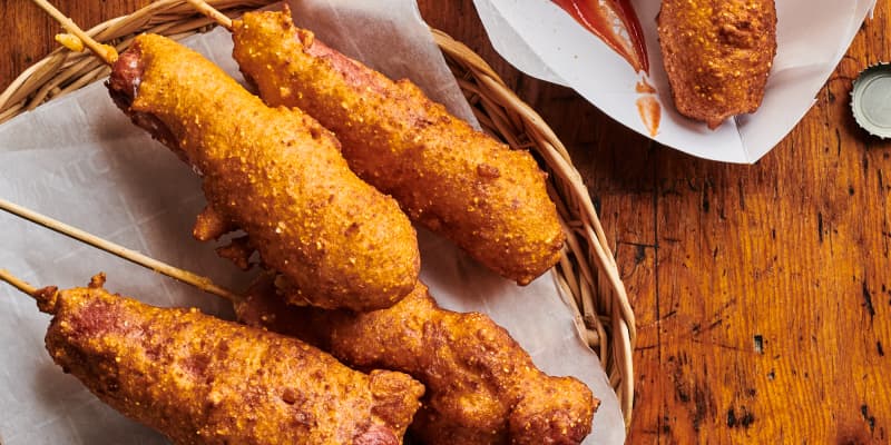 Crispy corn dog recipe online