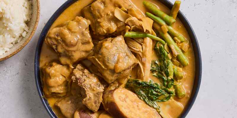 Kare Kare Recipe Filipino Oxtail and Peanut Stew with Vegetables The Kitchn