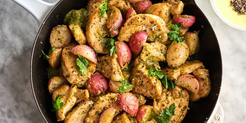 Green Goddess Skillet Chicken and Veggies The Kitchn
