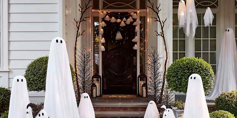 Pottery Barn Halloween lit ghost decor