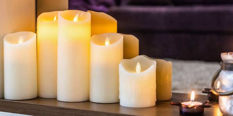 12″ wide by 6″, 12″, or 18″ tall Wax Luminaries Candles