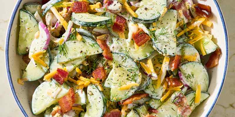 cucumber salad with ranch dressing and sour cream Cucumber Salad with Ranch