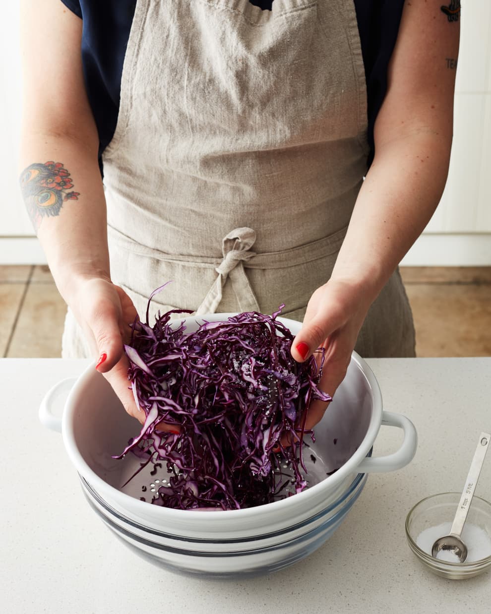 Easy Cabbage and Apple Slaw with Honey-Lime Dressing