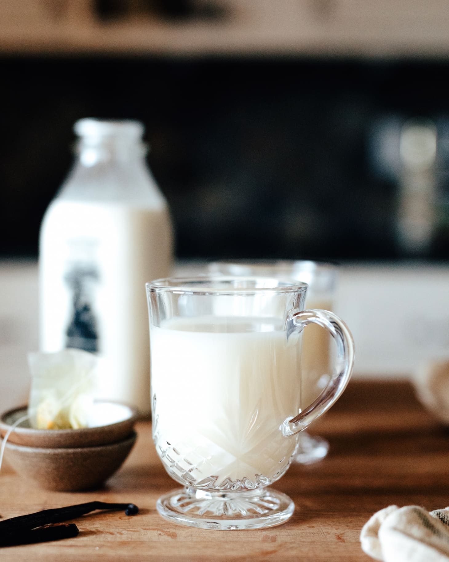 A glass mugful of Spiced Vanilla-Bean Steamers