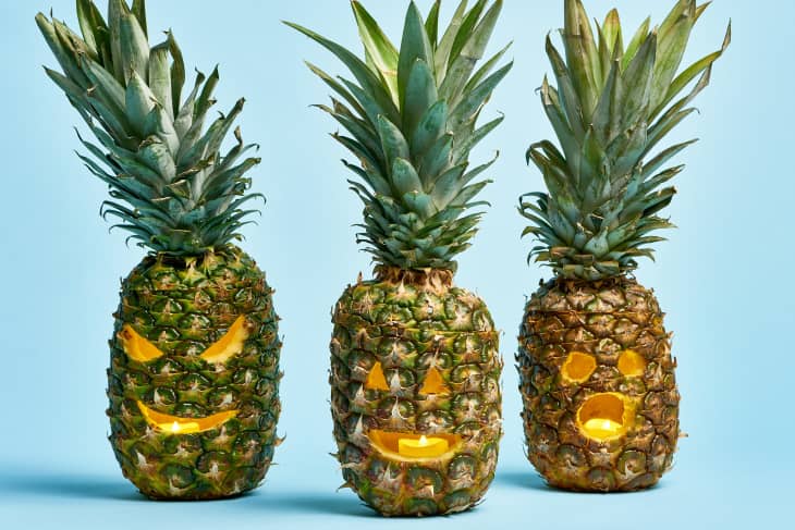 Pineapple jack-o-lanterns