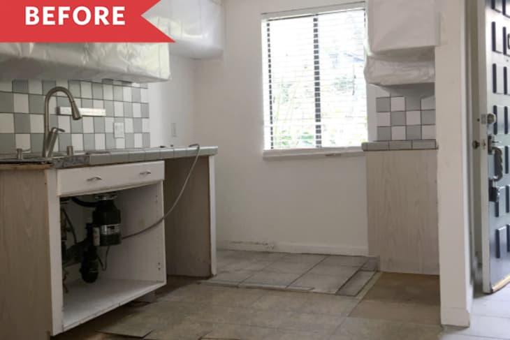 IKEA Kitchen Makeover with a Painted Fridge and Stenciled ...