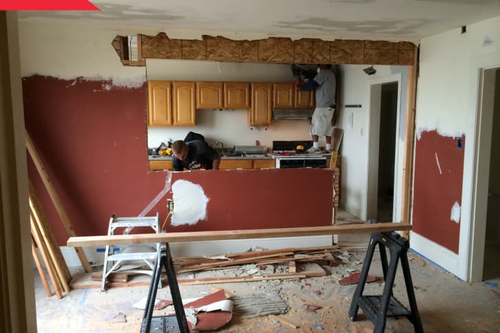 Before: Kitchen under construction