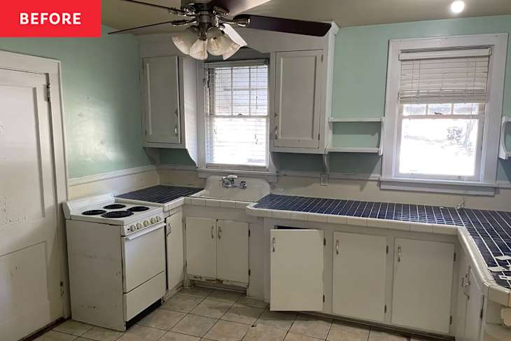 Vintage kitchen before renovation.