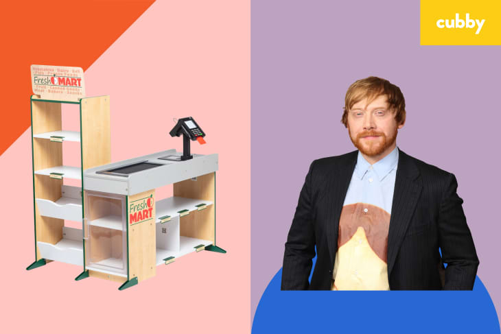 Play grocery store and photo of Rupert Grint