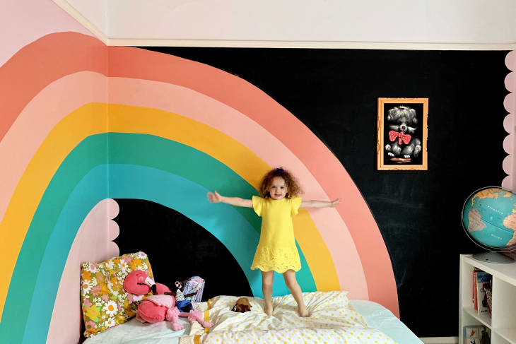 Here's How I Created a Spectacular $50 Rainbow Mural in My