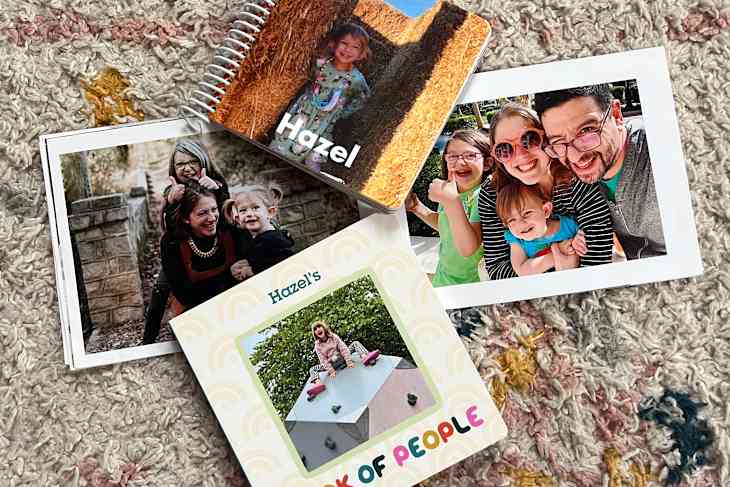 children's book made with family photos