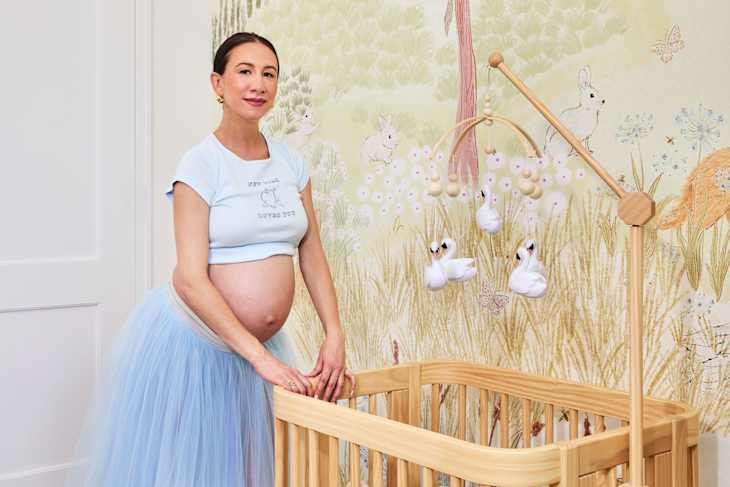 Isabella Boylston in her baby nursery