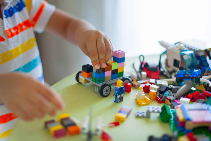 Fun Builder Wood Table-Compatible with Lego® Brand blocks