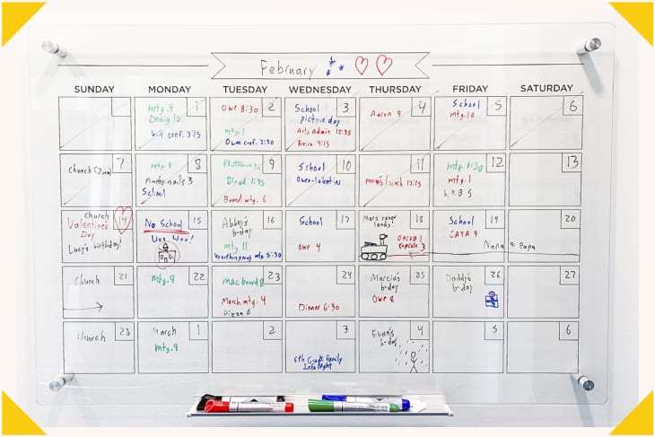 A Large DIY Custom Family Calendar Idea Cubby