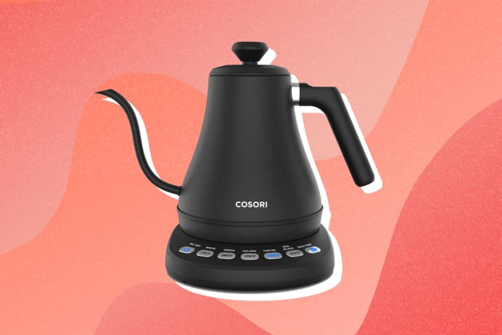 Cosori Kettle on a red background