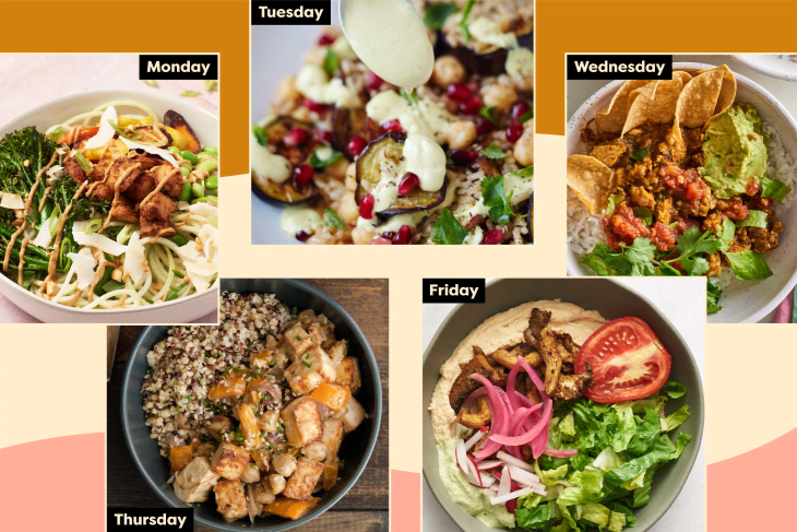 plant based meals for each day of the week