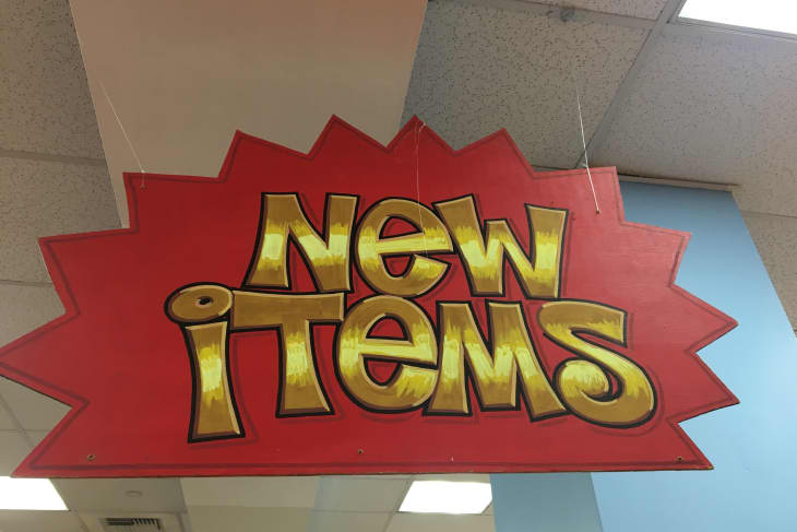 New Items sign at Trader Joe's