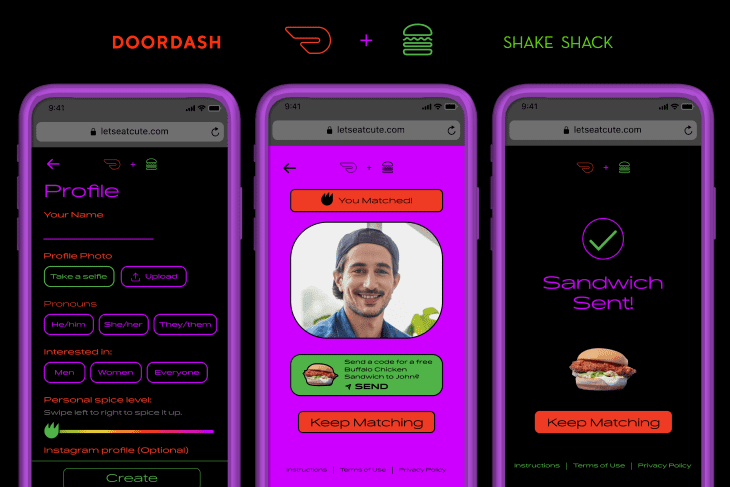 DoorDash x Shake Shack Dating App