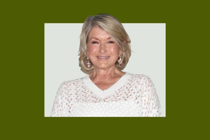 Martha Stewart headshot on colored background