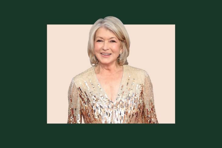 Martha Stewart on colorful background