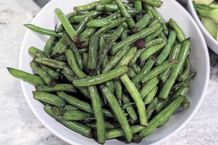 Seasoned string beans.