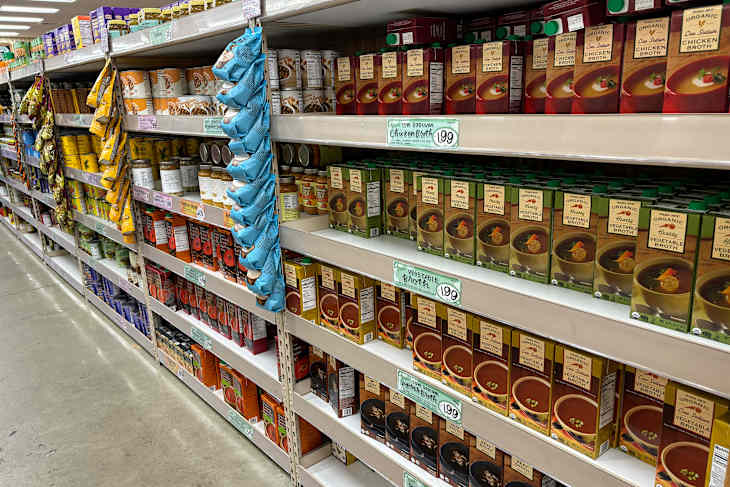 Trader Joe's soup aisle.