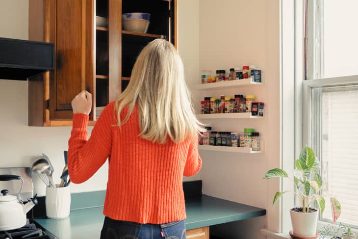 Kitchen cabinet with OXO Containers