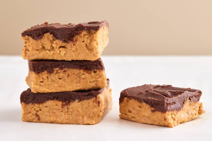 stack of peanut butter bars