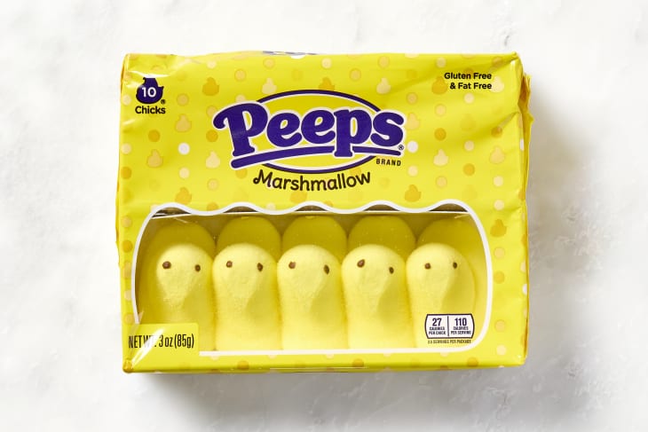 shot of the original yellow peeps in the package