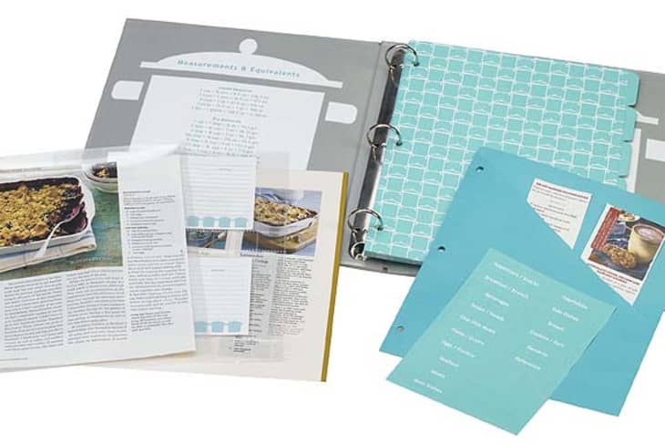 Meadowsweet Kitchens Plastic Full Recipe Page Protectors for 3 Ring Binder