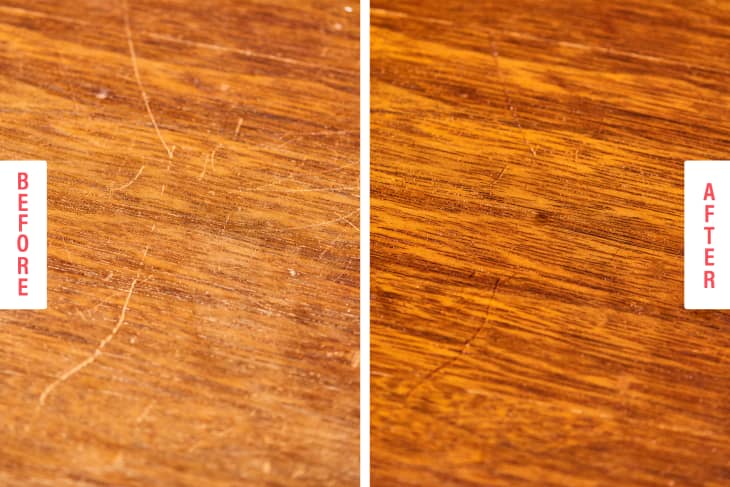 buff minor scratches on kitchen table
