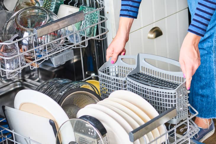 Dishwasher shop utensil rack