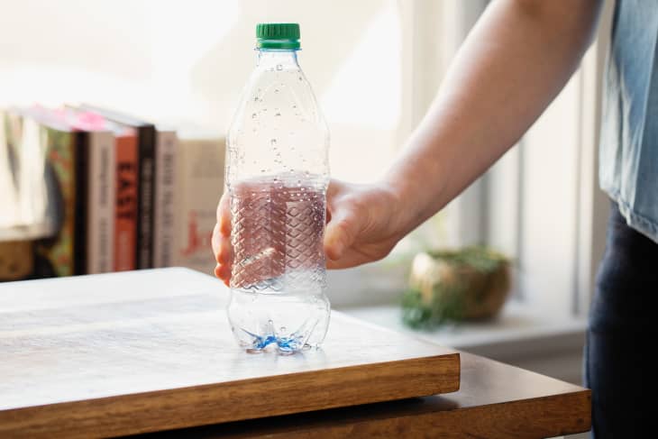Reusing plastic shop water bottles