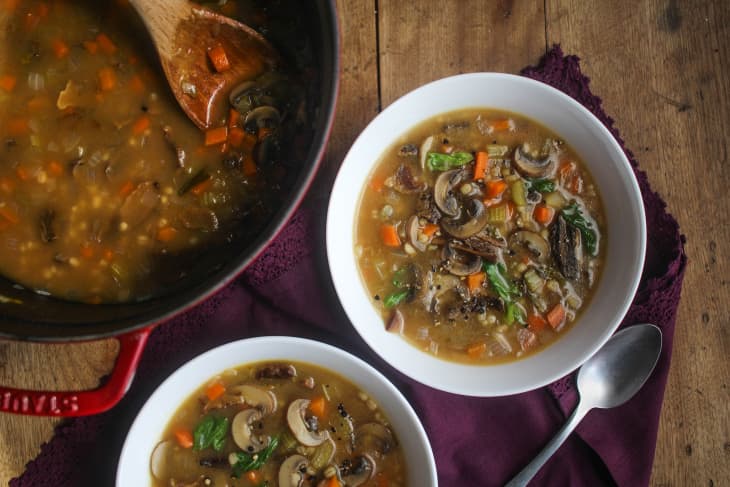 Recipe: Mushroom and Barley Soup | The Kitchn