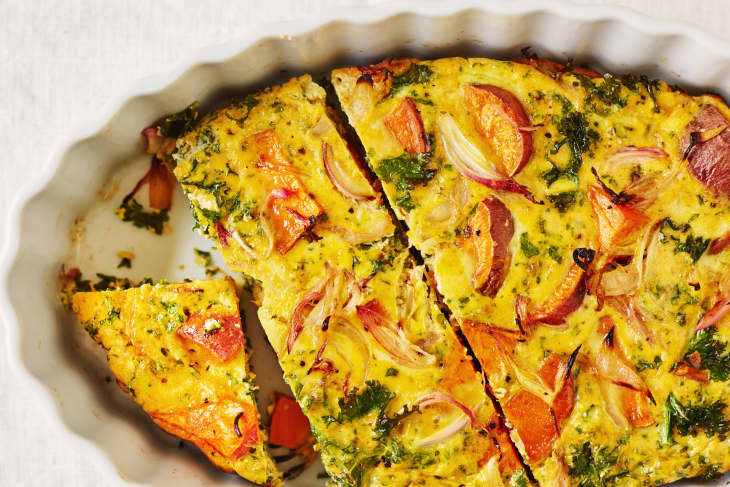 Recipe: Spicy Kale and Sweet Potato Egg Bake | The Kitchn