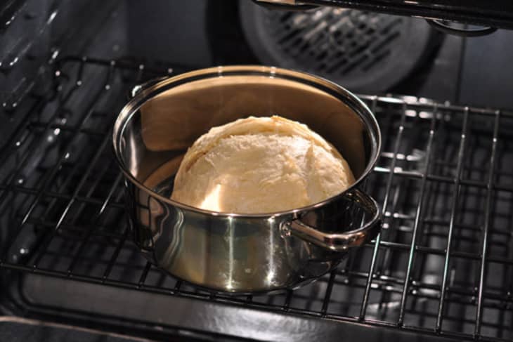 Baking bread in store a convection oven