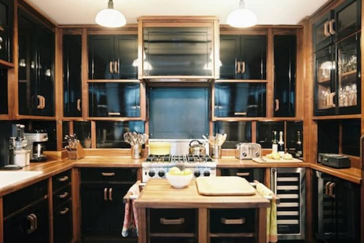 Black Lacquer Wood Is This an Odd Combo Lonny The Kitchn