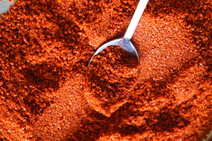 Background of spicy chili powder.