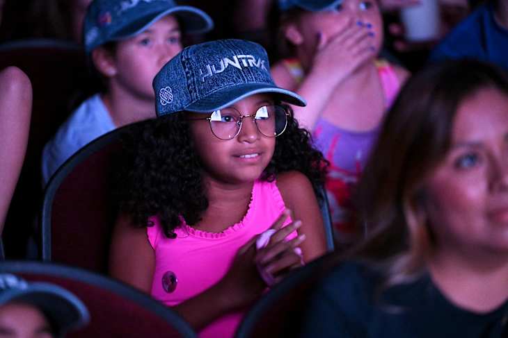 NEW YORK, NEW YORK - AUGUST 23: A view of the audience during the KPop Demon Hunters A Sing-Along Event fan surprise at Paris Theater on August 23, 2025 in New York City. (Photo by Roy Rochlin/Getty Images for Netflix)