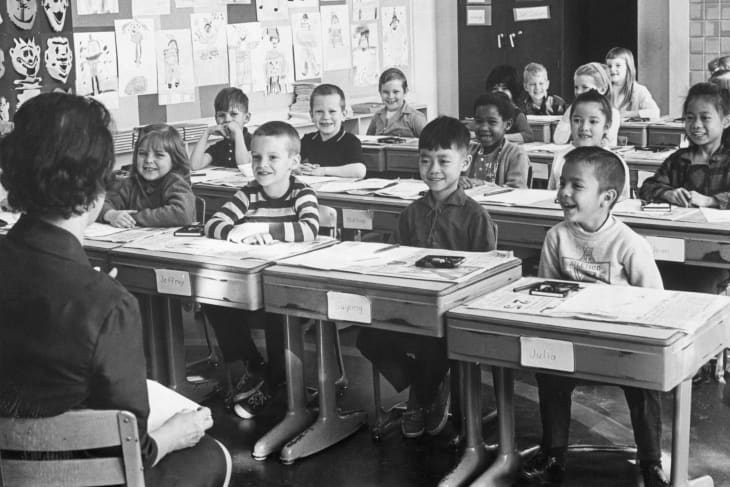 Diverse First Grade Classroom