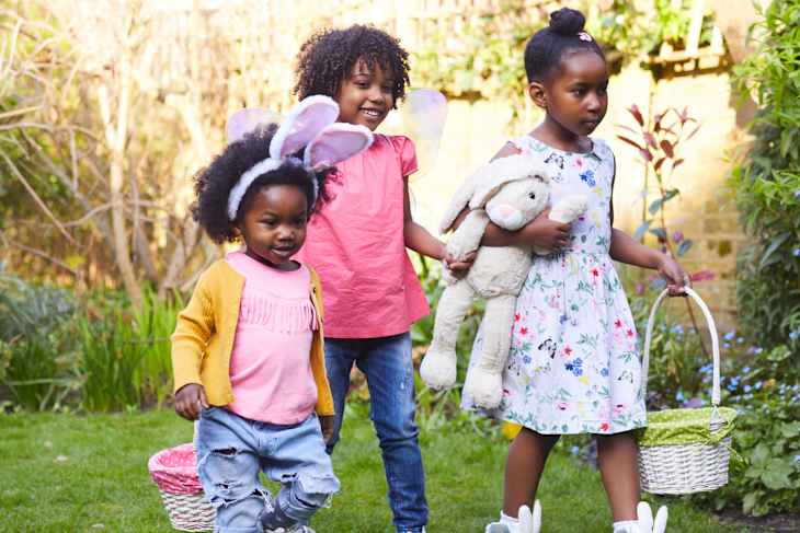 Children on an Easter Egg hunt.
