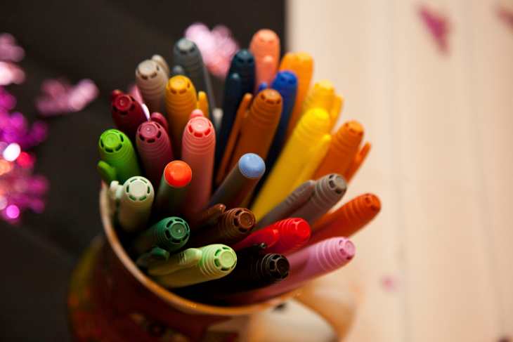 Cup of Colorful Markers
