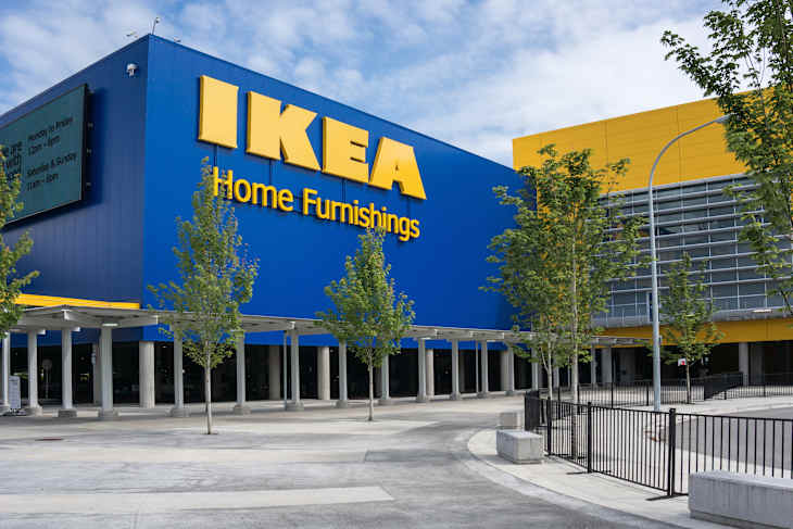RICHMOND, BC, CANADA - MAY 30, 2013: IKEA Richmond store on May 30, 2013. Founded in Sweden in 1943, Ikea is the world's largest furniture retailer.